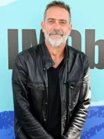 Exclusive The walking dead 2023 Black Jeffrey Dean Morgan Leather Jacket