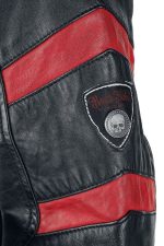 Black Red Leather Biker Trending Christmas Jacket