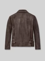 Indiana Jones Rusted Brown Leather Jacket back view