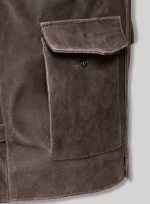 Indiana Jones Rusted Brown Leather Jacket closure view