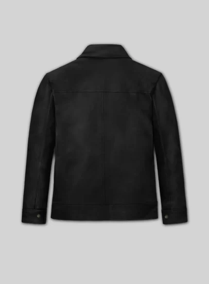 Resident Evil 6 Leon Kennedy Premium Black Leather Jacket back view