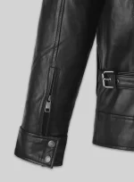 Resident Evil 6 Leon Kennedy Premium Black Leather Jacket side view